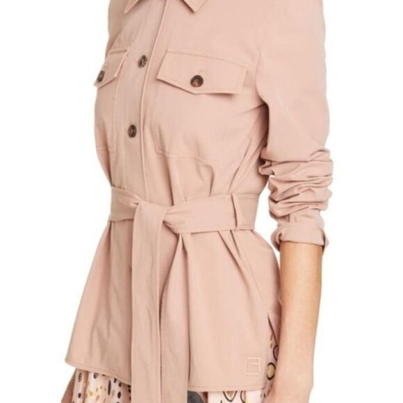 LAFAYETTE 148 NEW YORK - John Safari Jacket Button Down Belted - Size 8 - Picture 8 of 10